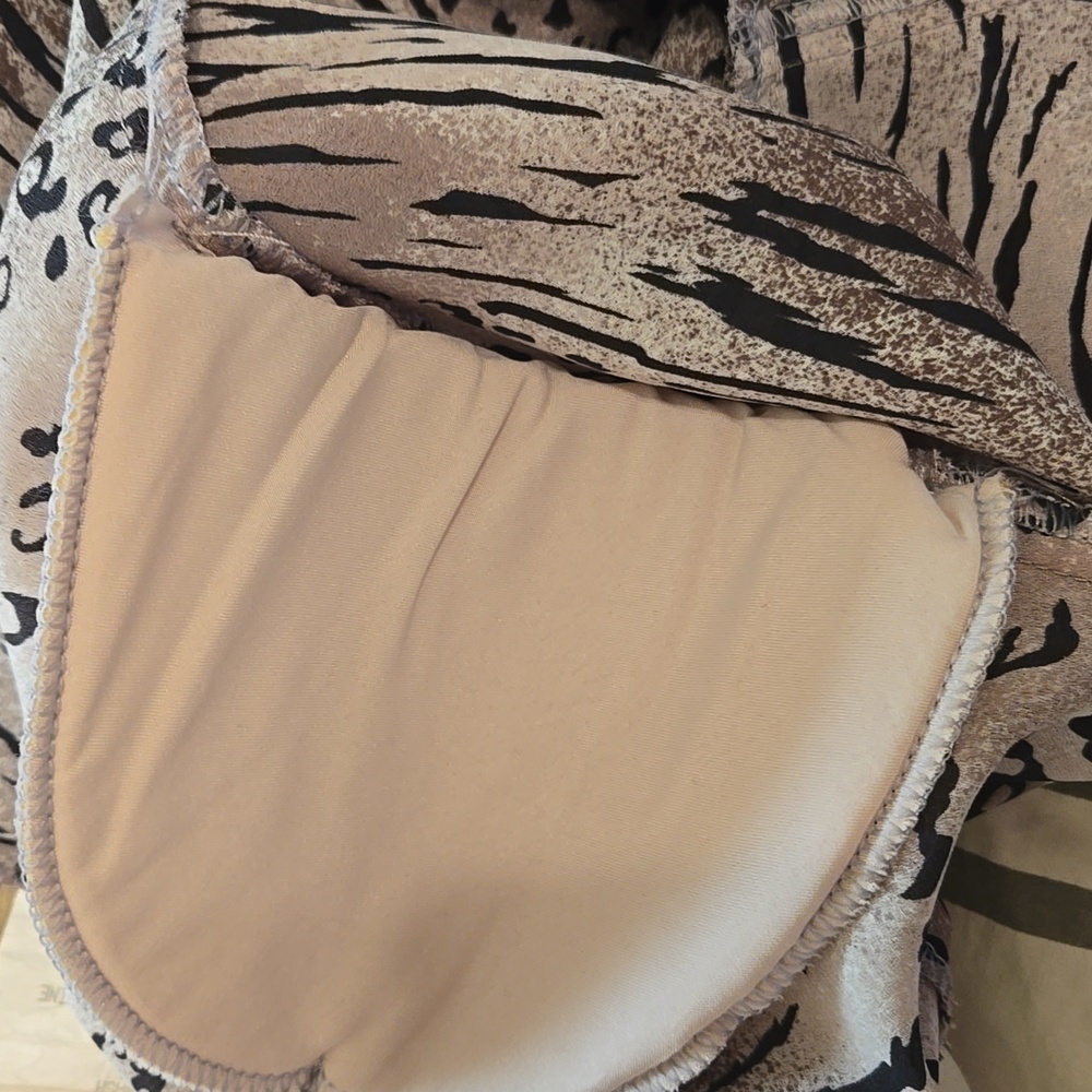 Vintage 80s Norma Vee Animal Print Open Front Cardigan Style Blouse Size 12 - Picture 8 of 13